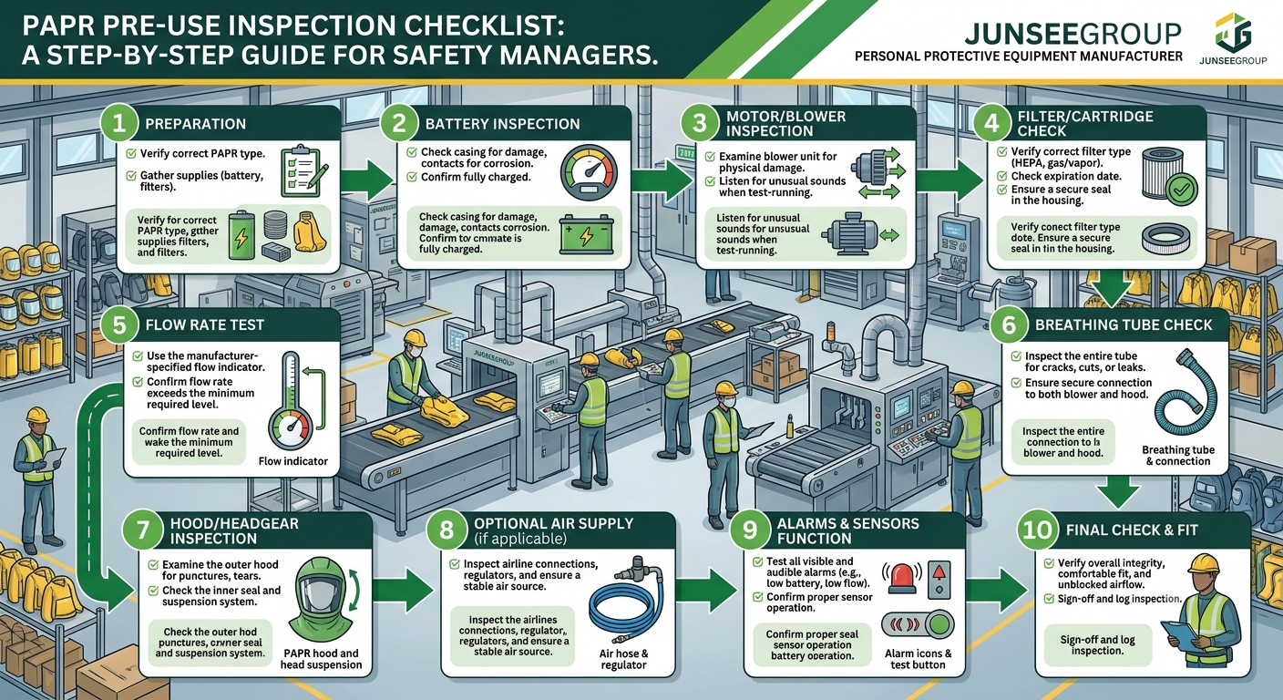 PAPR Pre-Use Inspection Checklist: A Step-by-Step Guide for Safety Managers