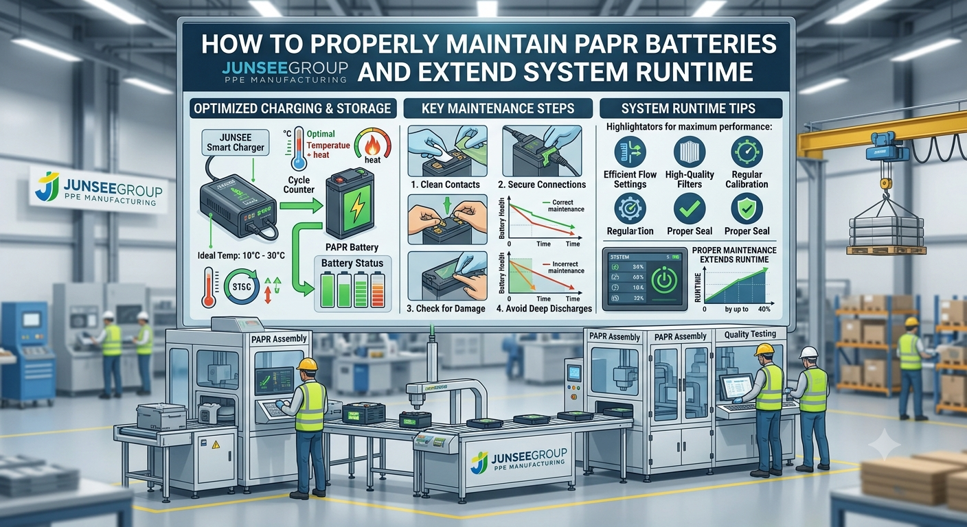 How to Properly Maintain PAPR Batteries and Extend System Runtime