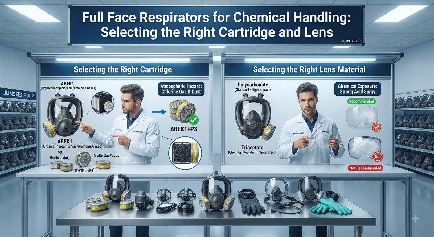 Full Face Respirators for Chemical Handling: Selecting the Right Cartridge and Lens