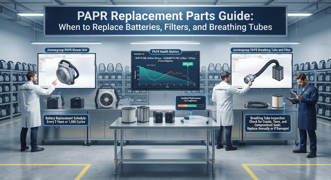 PAPR Replacement Parts Guide: When to Replace Batteries, Filters, and Breathing Tubes